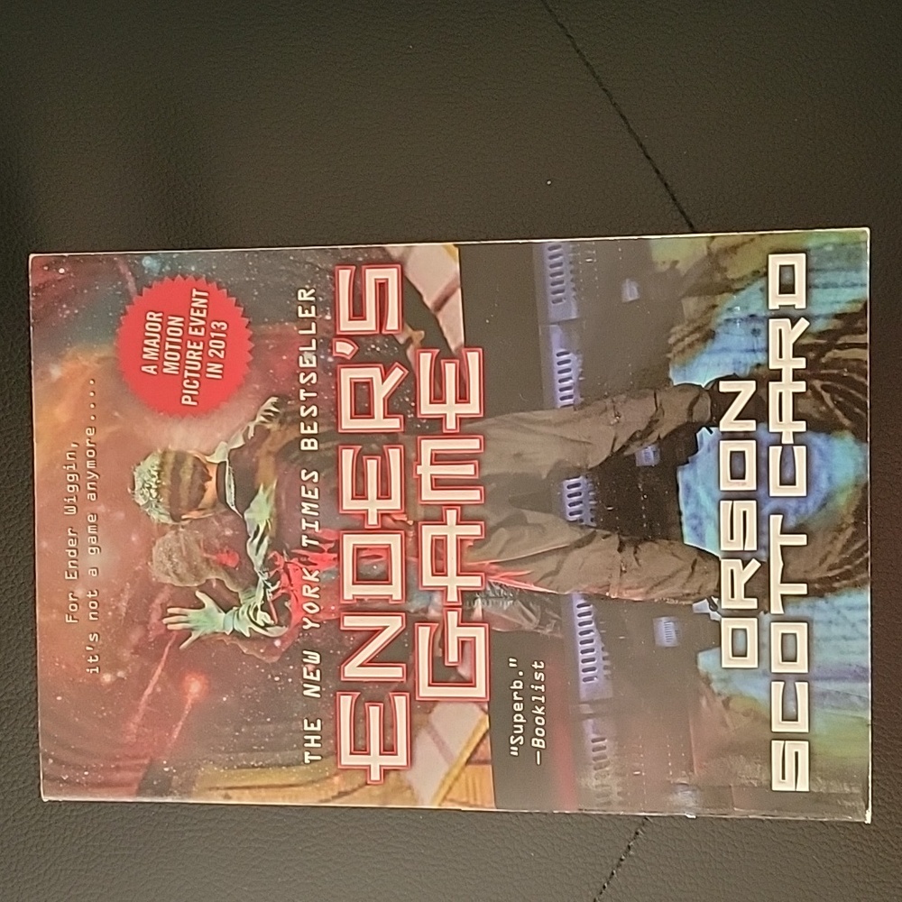 Paperback copy of Ender's Game